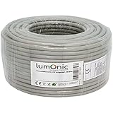 Lumonic 50m Netzwerkkabel CAT 6 S/FTP PIMF I Cat6-Kabel, Gigabit Lan Kabel, Ethernet Kabel I Flexibles Verglegekabel geschirmt, für den Innenbereich b