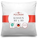 Pullman Kopfkissen 80x80 cm - Hotelqualität Mikrofaser Kissen für Alle Schlafpositionen, Bequemes Allergiker Schlafkissen mit 1000g Füllmaterial, Oeko-Tex zertifiziertes Bett Kissen (80 x 80)