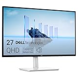 Dell 27 Plus Monitor - S2725DSM, QHD (2560x1440), 144Hz, IPS, 1ms MPRT, AMD FreeSync, 99% sRGB, Höhenverstellbar, Eingebaute Lautsprecher, DisplayPort, HDMI, 3 Jahre Garantie, Weiß