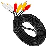 POPETPOP Videokabel 3 Meter Cinch Stecker Stecker Av Audio/video Composite Kabel für Dvd Vcd Satz Top Kasten Tv Geräte