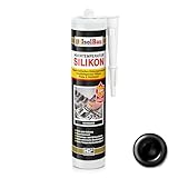 Isolbau Hochtemperatur Silikon Dichtmasse Motor, Dichtstoff, Reparatur & Füllung von Rissen in Kaminen & Öfen, hochtemperaturbeständig bis + 350 °C, 1 x 300 ml