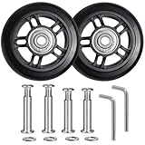 Tobeso-Nuoze 2 Stück Kofferrollen Ersatzrollen 70x22mm Kofferrollen Ersatzteile Abriebfest Gummi Gepäckrollen Ersatzräder für Koffer L70