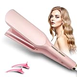 Großcat welleneisen Lockenstab Locken für Haare 32mm, Deep Waves, Wasserwellen, Mermaid Waves, Wellenstyler, Französischer Wellen-Lockenstab für Lange/Kurze Haare, Einstellbare Temperatur Lockenwickl