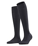 FALKE Damen Kniestrümpfe Softmerino W Kh Wolle Baumwolle lang einfarbig 1 Paar, Blau Dark Navy 6379, 39-40