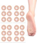 FUGLUS 24-Stück Hühneraugen Druckschutzringe,Fußpflege Hühneraugenpflaster, Hühneraugen- und Hornhaut Puffer,Druckstellen Pflaster Füße,Hühneraugen Hühneraugenringe für Blasen Hornhaut Fuß Hautton