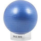 GORILLA SPORTS® Ballschale - für Gymnastikbälle 55 bis 75 cm, Ø 39,5 cm, Transparent, Kunststoff - Ballhalter, Stapelhilfe, für Fitnessball, Sitzball, Pezziball, Yoga, Pilates Ball, Zuhause, Büro