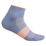 Icebreaker Merino Damen Multisport Light Cushion Mini Socke, Kyanit/Tang/Glow, Large