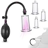 BDSM Nippelsauger Nippel Sucker Set,Brustpumpe Vakuumpumpe mit 3 Starke Nippel Pump,Extrem Saugkraft Sex Bruststimulation Brust Vergrößerung,Sexspielzeug Extreme für Frauen Paare (A)