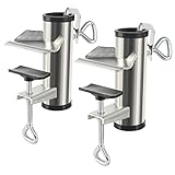 2 Stück Sonnenschirm Balkon Halterung Verzinkt Verdickung Stile Ø25-38mm, Balkonhalterung für Sonnenschirme Sonnenschirm Balkongeländer Schirmständer Sonnenschirm Sonnenschirmhalter Balkongeländer