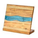 Magnetleiste Messer, 22.5x26cm Messerhalter Magnetisch, Eingebettetes Epoxidharz Decorative Countertop Magnetic Knife Holder,Messerblock Ohne Mmesser