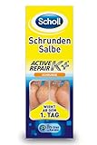 Scholl Schrunden Salbe Active Repair K+, 25 ml - mit 25% Urea und mit Keratin - regeneriert Hautschäden - gegen trockene und rissigen Fersen - wirkt ab dem 1. Tag