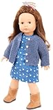 Götz 2490334 Precious Day Girls Elisabeth Mein Stern Puppe - 46 cm große Stehpuppe mit braunen Haaren, braune Schlafaugen in 9-teiligem Set