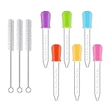 Kafeiya 6 Stück Silicone Liquid Droppers,Dropper Pipetten Pack Flüssige Tropfer 5 ml,aus Silikon und Kunststoff,Baby-Futterspender,Geschenke und Bastelarbeiten