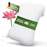 SilverRack Premium Badewannenkissen Weiß - Badekissen für Badewanne - Kissen Badewanne mit Saugnäpfen - Nackenkissen als Nacken- & Whirlpool Kopfstütze - Badewannen Zubehör - Bath Pillow Spa