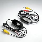 Epronic 2,4 GHz RCA Sender & Empfänger Drahtloser Kit für Auto Rückfahrkamera Monitor Kabellos Adapter für Auto Kamera 12V Farben Videoübermittler