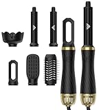 6 in 1 Airstyler Hairstyler Set,Multistyler Föhn mit Diffusor, Professioneller Haarstyler Haarfön,30mm Lockenstab Warmluft Curler, für Haar Volumen,Trocknen,Glätten,Locken