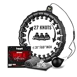 K-MART Smart Weighted Hula Hoop, verstellbar, gewichteter Hula-Reifen, 27 Knoten, Schwarz