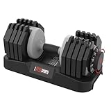 EnterSports 27kg Verstellbare Hanteln, 10 Hantelgewichtsstufen (2-27kg) für Platzsparende, Rutschfeste Griffe mit Sicherheitsverriegelung, Home Gym Krafttrainingsgeräte für Bodybuilding