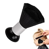 Anseom Frisör Nackenpinsel Weiche Nylon Friseur Nackenpinsel mit Plastik Griff Dichte Faserborsten Schwarz Friseur-Nackenbürste für Friseure Barbiere Friseurladen Salon Frisur Haare schneiden