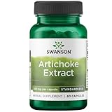 Swanson, Artichoke-Extract, Standardized, 250mg, 60 Kapseln, Laborgeprüft, Sojafrei, Glutenfrei, Ohne Gentechnik