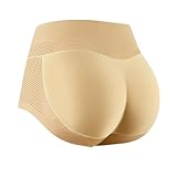 JISUXIAB Gepolsterte Unterhosen Damen Taillenslip Hip Enhancer Hohe Taille Nahtlos Slips Für Damen Bauch Weg Miederslip Atmungsaktiv Bequem Höschen Sexy Miederhose Weich Panties