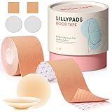 Lillypads® Premium Boob Tape - DAS ORIGINAL - Brust Tape - Extra Nippelpads - Boobytape - Klebe Push Up BH - Rückenfreier BH - Boobietape - Klebe-BH