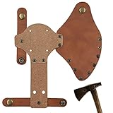 KARFRI Tomahawk Scheide, Braun Kunstleder Beil Scheide, Camping Axt Abdeckung, Schutz Beil Axt Abdeckung für Camping, Jagd und Wandern (240 x 197 x 178 mm)