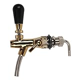 Bier Zapfhahn G5/8 Verstellbarer Bierhahn mit Durchflussregler Bierzapfhahn Langlebig Beer Dispensers Chrome für Hause Bar Restaurants