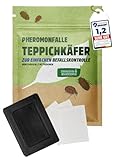 Futura-Shop Pheromonfalle für Teppichkäfer & Pelzkäfer | Klebefalle mit natürlichem Lockstoff zur Befallsermittlung & Bekämpfung | Giftfrei & geruchsneutral für den Menschen
