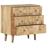 ULUYYUC Sideboard Vintage Buffetschrank Küche Küchenunterschrank Wohnzimmerschränke - Schubladenschrank 70x35x70 cm Massivholz Mango für Küche Wohnstube Speisesaal Schlafzimmer