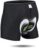 JEPOZRA Herren Radunterhose Radsportshorts Fahrradhosen mit elastische atmungsaktive 9D Gel Sitzpolster mit Einer hoher Dichte(M,Grau)