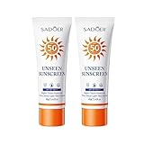 2pcs Sun Lotion Sonnencreme LSF 50 Sunscreen Spf 50+ Facial Moisturizer Non Greasy Sonnenschutz Facial Moisturizer wasserfeste Sonnenmilch Sonnencreme Feuchtigkeitsspendende Sonnenschutz