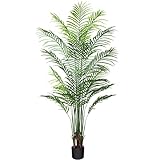 CROSOFMI Künstliche Pflanzen groß 170cm Kunstpflanze im Topf Plastik Palme Künstliche Palmen wie echt Fake Plant deko für Wohnzimmer Balkon Schlafzimmer Büro Perfektes Einweihungsgeschenk (1 Pack)