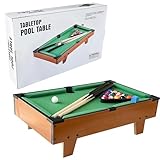 Mini Billiard Tisch,Mini Pool Billardtisch Pooltisch Spiel,Billardtisch Pooltisch Set mit 2 Queues, 16 Billardkugeln, Triangel zur Anordnung,Schwimmkreide,Tragbarer Stressabbau-Tisch-Snooker-Spiel-Set