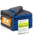 Carbigo® 3X Profi Mikrofasertücher Autopflege - Extrem saugstark & lackschonend Dank weicher Mikrofaser - Ideales Trockentuch zur Reinigung von Auto & Motorrad – 600 GSM, 40x40cm