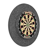 Karella Schallschutz für alle Steeldartboards, 2-TLG. mit integriertem Surround/Auffangring. Schalldämpfung, nachweisbar 80% Geräuschreduzierung beim Auftreffen Dartpfeil, patentiert, Made in Germany