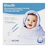 Wondfo Ovulationstest 20x LH 0-65mIU/ml Kontinuierliche Vorhersage der Ovulationstage Fruchtbarkeitsteststreifen Quantitative Ovulationstests für Frauen zu Hause Pinpoint 2 Peak Fruchtbarkeit Tage