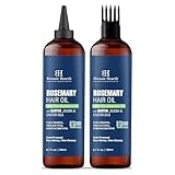 Botanic Hearth 100% reines Rosmarinöl haare (Rosemary oil for hair growth), angereichert mit Biotin | Haarstärkende Behandlung | Mit Jojobaöl und Rizinusöl | 6.7 fl oz x 2