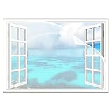 Fliegengitter Fenster, Weiß 50x120cmfür Balkonfenster Terrassenfenster KellerfensterAnti-Moskito Fliegengitter für Fenster mit Pollenschutz, Zusammenklappbar