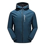 Jack Herren,Regenjacke Herren Leicht Wasserdicht Und Atmungsaktiv Rain Jacket Funktionsjacke Outdoorjacke Dünne Fahrradjacke Mit Kapuze Ultraleichte Radsport-Jacken Übergangs Mänte Windjacke
