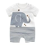 ALLAIBB Baby-Jungen Spieler, Babykleidung aus Bio-Baumwolle Baby Strampler Jungen Mädchen als Polo-Shirt Kurze Hose oder Sommer-Strampler