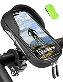 Vitalismo Fahrrad Handyhalterung Wasserdicht Lenkertasche 360°Drehbarem Motorrad Handyhalter für 4.7-7 Zoll Smartphone mit Regenhaube Handy Halterung Lenker Tasche Fahrradhalterung Fahrradtasche