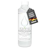 PURIVITA ISOPROPANOL – Reinigungsalkohol – 99,9% Reinigungskraft – Reiniger für Haushalt, Industrie, Elektronik – Entfettungs + Lösungsmittel – rückstandsfrei – nicht leitend – 1x500ml