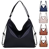 ARNTY Rucksack Damen,Handtasche Rucksack Tasche 2 in 1, Schultertasche für Arbeit, Reisen, Ausflug(Schwarz)