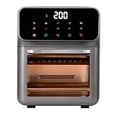 Panana Mini Backofen Mit 12 Liter, Pizzaofen 10 in 1 Minibackofen Antihaftbeschichtung Backofen, Mini Backofen Pizzaofen Grill, 1500W