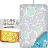 Super Soft Bügeldecke für Tisch hitzebeständig - 100x65cm - rutschfeste Bügelunterlage mit Feuchtigkeitsschutz für Dampfbügeleisen, Bügelmatte Made in Germany