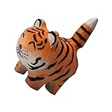 IMIKEYA Holz geschnitzter kleiner Tiger Spielzeug Esszimmertischdekoration Skulptur Maskottchen-Puppe Tiere aus Holz Miniaturtiere Holztiger Tiger Figur Kleine Tiere Holzschnitzen Anhänger