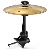 Facmogu Auto-Becken-Lüftungsgitter, Mini-Trommel-Crash-Becken für Auto-Lüftungsgitter, klarer metallischer Klang macht das Autofahren für Musikliebhaber noch angenehmer, kompaktes Autozubehör – Gold