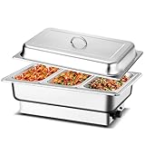 Hot Pot Buffet-Servierer, Edelstahl, isoliert, mit Deckel, ideal für Frühstück und Essen im Hotel, perfekt für Unterhaltung