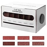 Schleifpapier Rolle, 2,5 cm x 6 m Schleifleinen Rolle, Körnung 80/150/240/320/400/600 Schleifpapier mit Spender Schleifpapier set für Holz, Metall, Veredelung, Möbel, Schleifen, Automobil-Polieren